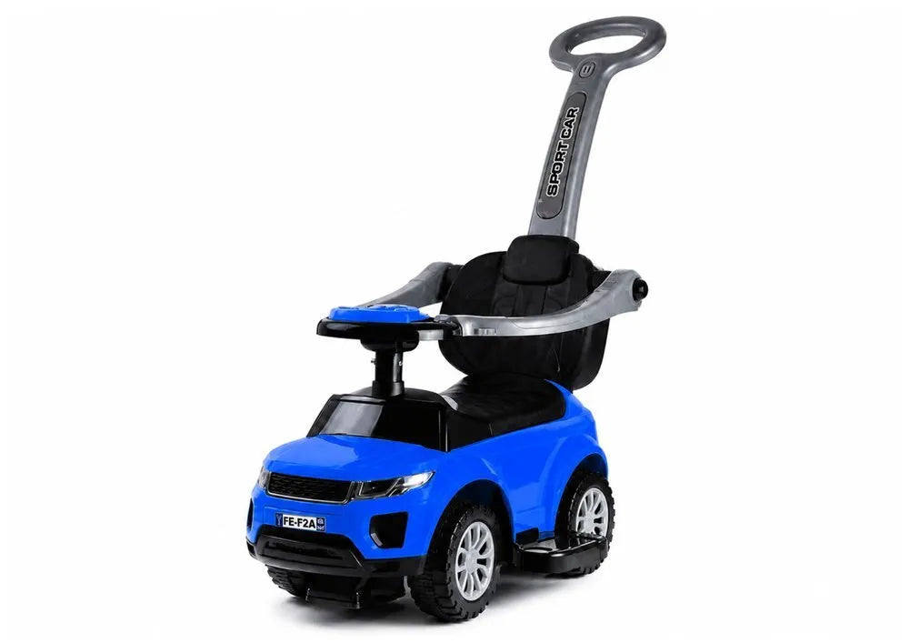 SPORT CAR mėlyna paspirtuko mašinėlė vaikams