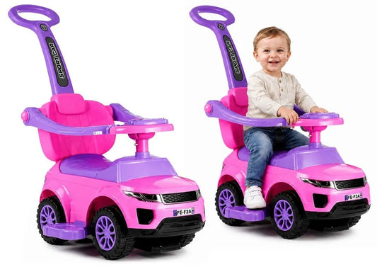 SPORT CAR rožinė paspirtuko mašinėlė vaikams