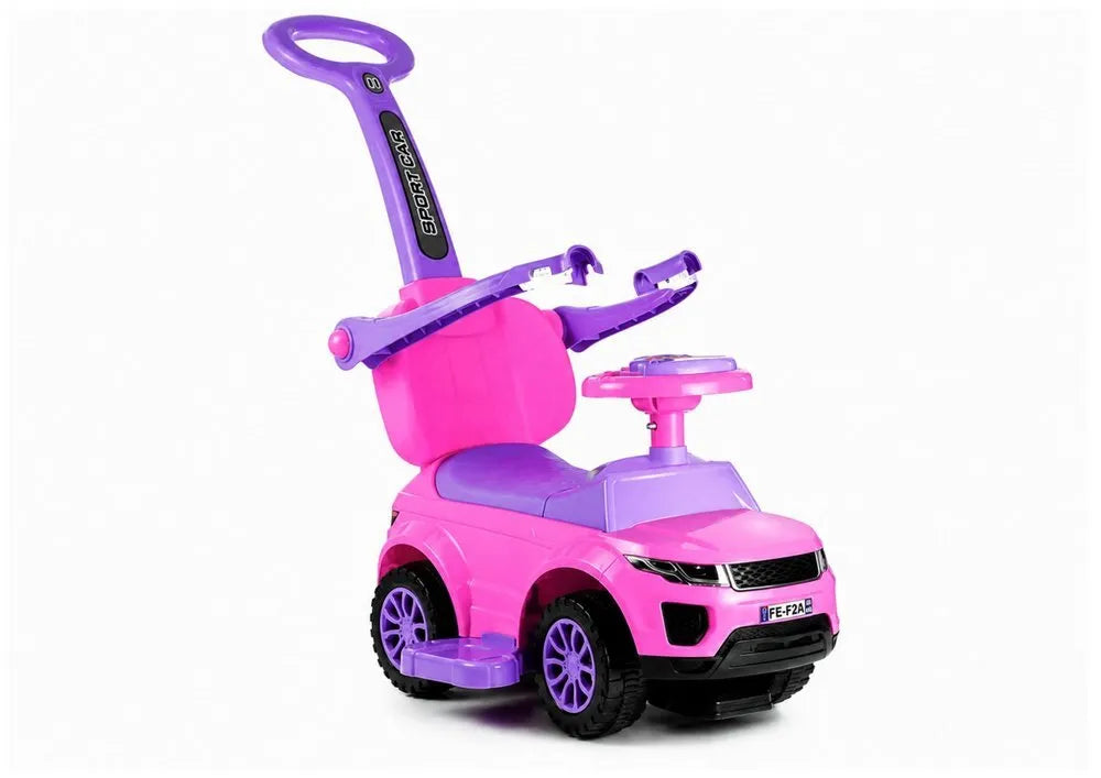 SPORT CAR rožinė paspirtuko mašinėlė vaikams