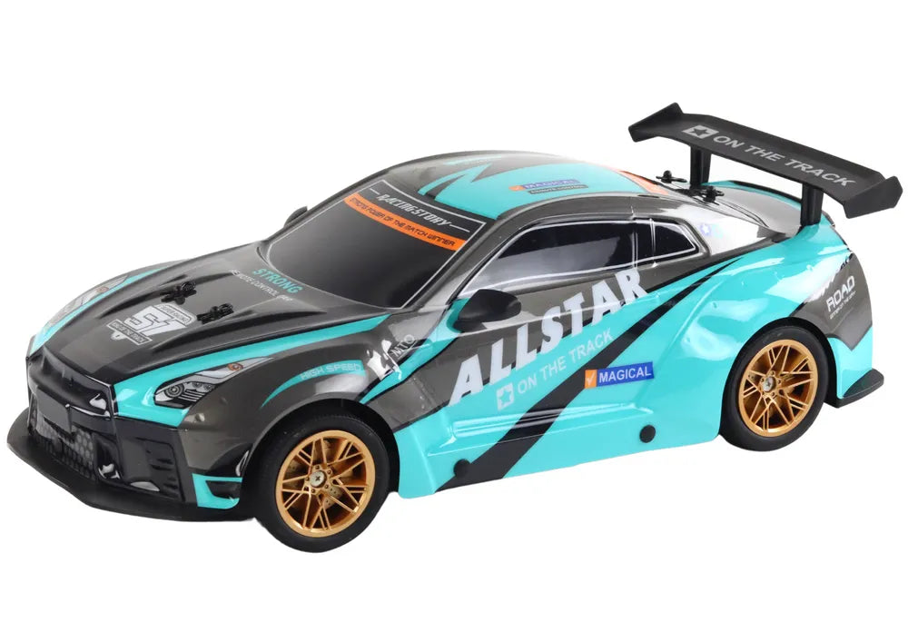Sportinis RC automobilis 1:10 – turkio/juoda, 25 km/h