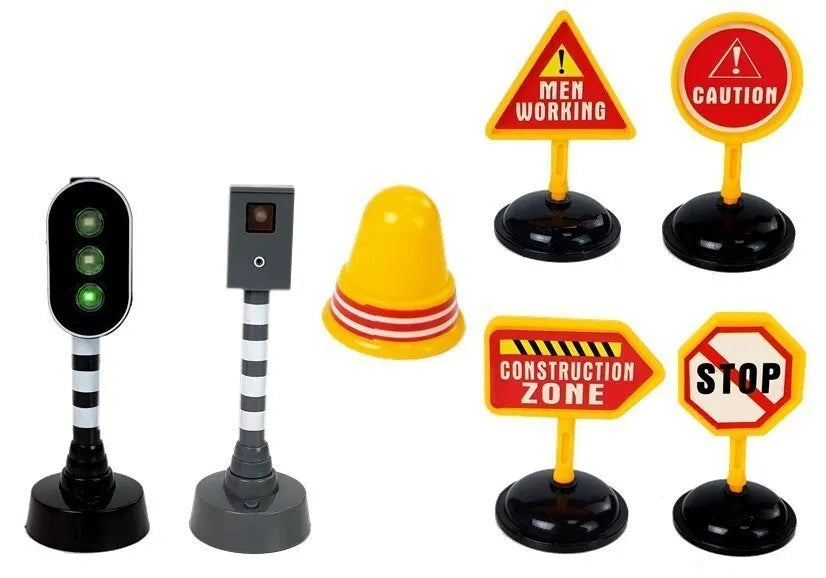 Statybinis sunkvežimis su šviesos signalais 1:14