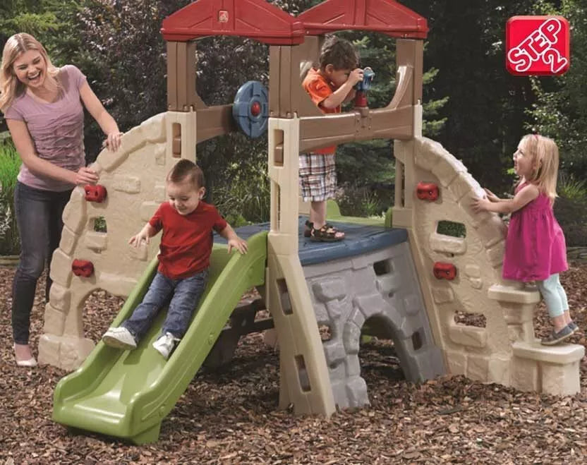 Laipiojimas uolomis su čiuožykla