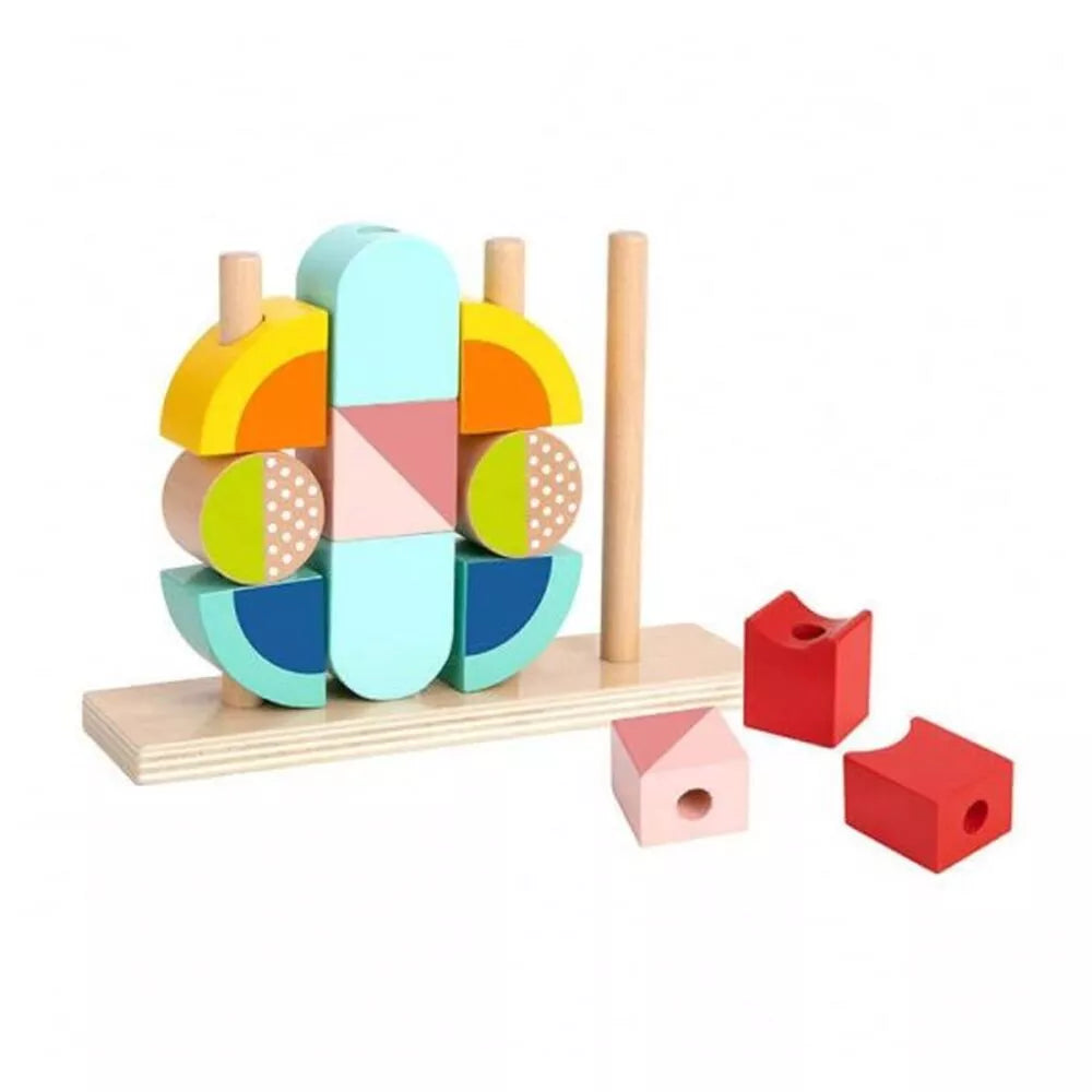 TOOKY TOY kūrybingi mediniai 3D kosminiai kaladėlės krabas