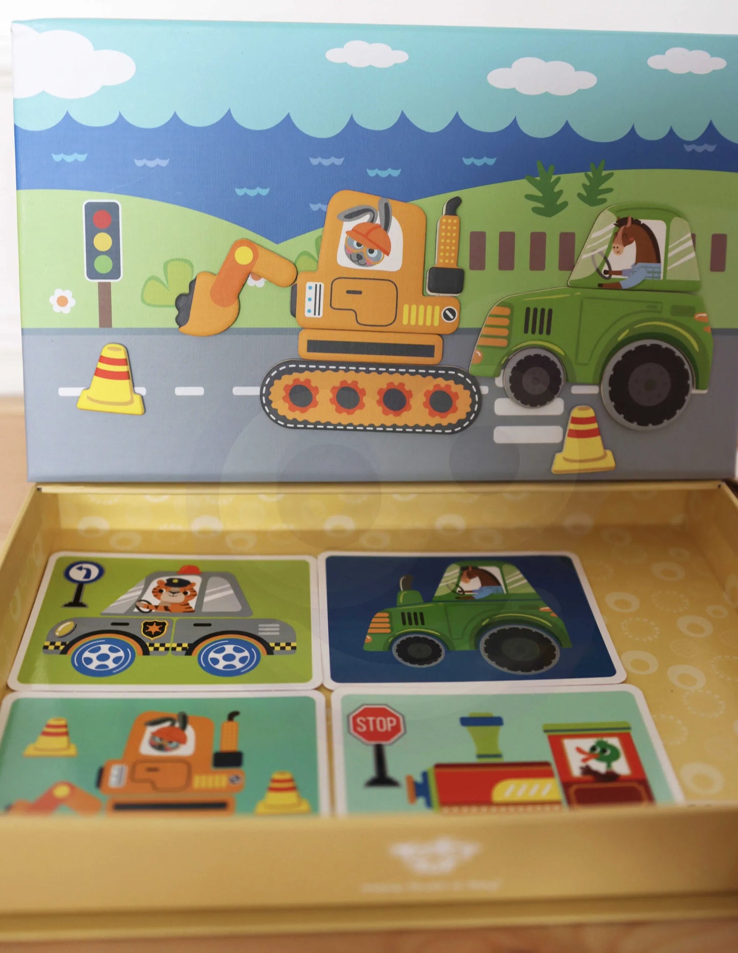 Tooky Toy magnetinė dėlionės dėžutė – 80 elementų kūrybinis rinkinys