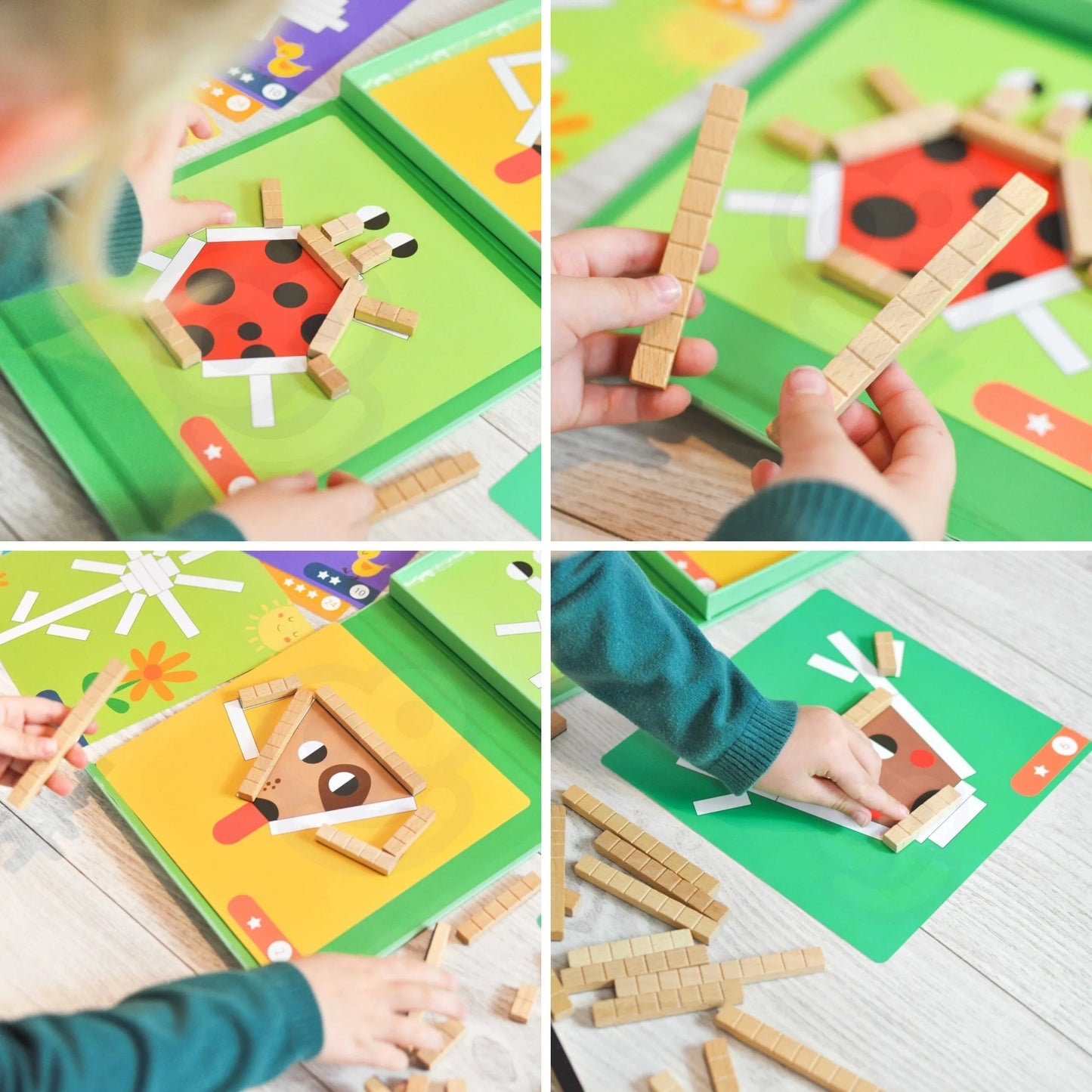 Tooky Toy magnetinė loginė dėlionė – 49 dalių kūrybinė žaidimo knygelė