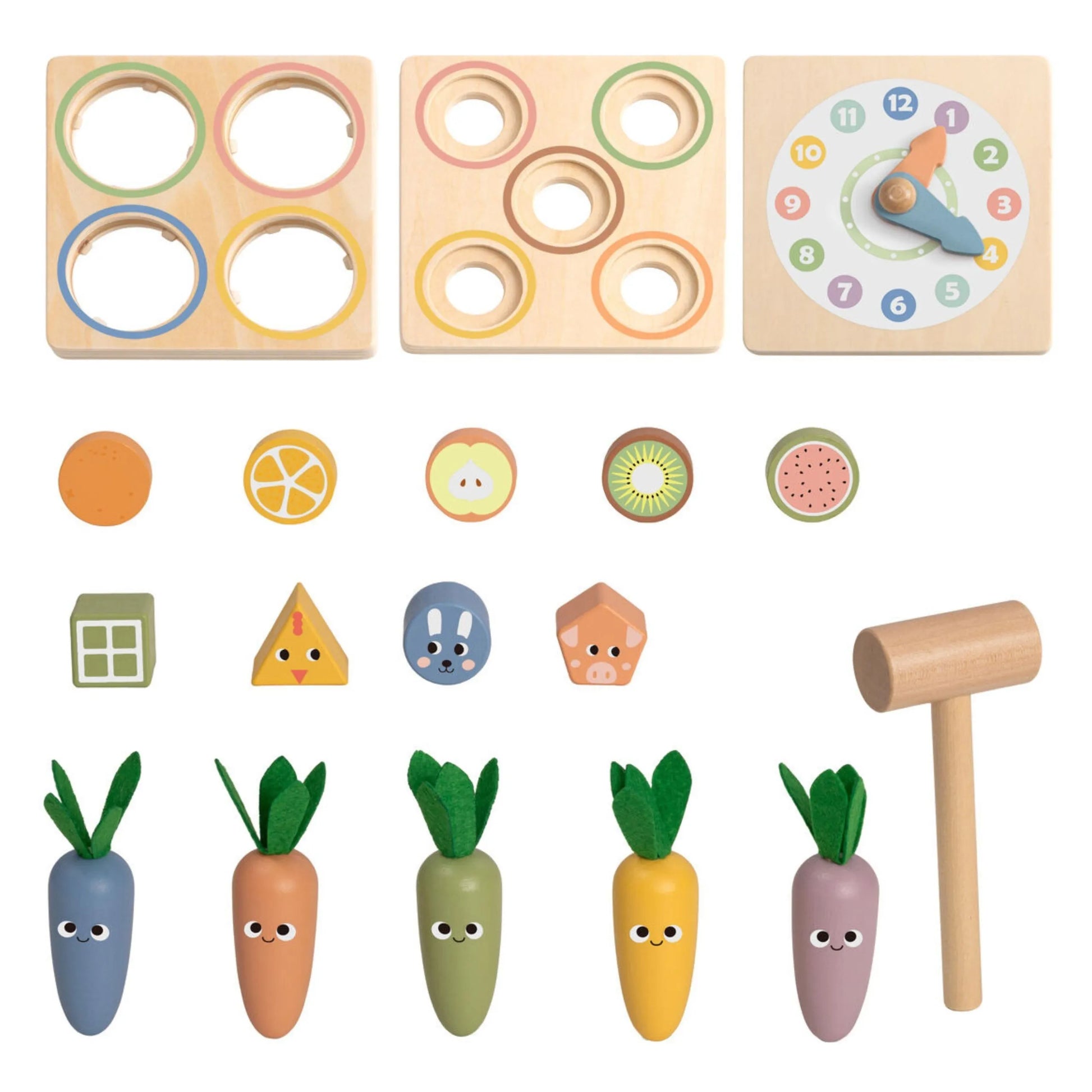 Tooky Toy medinė edukacinė 5in1 lavinamoji kubo stotis