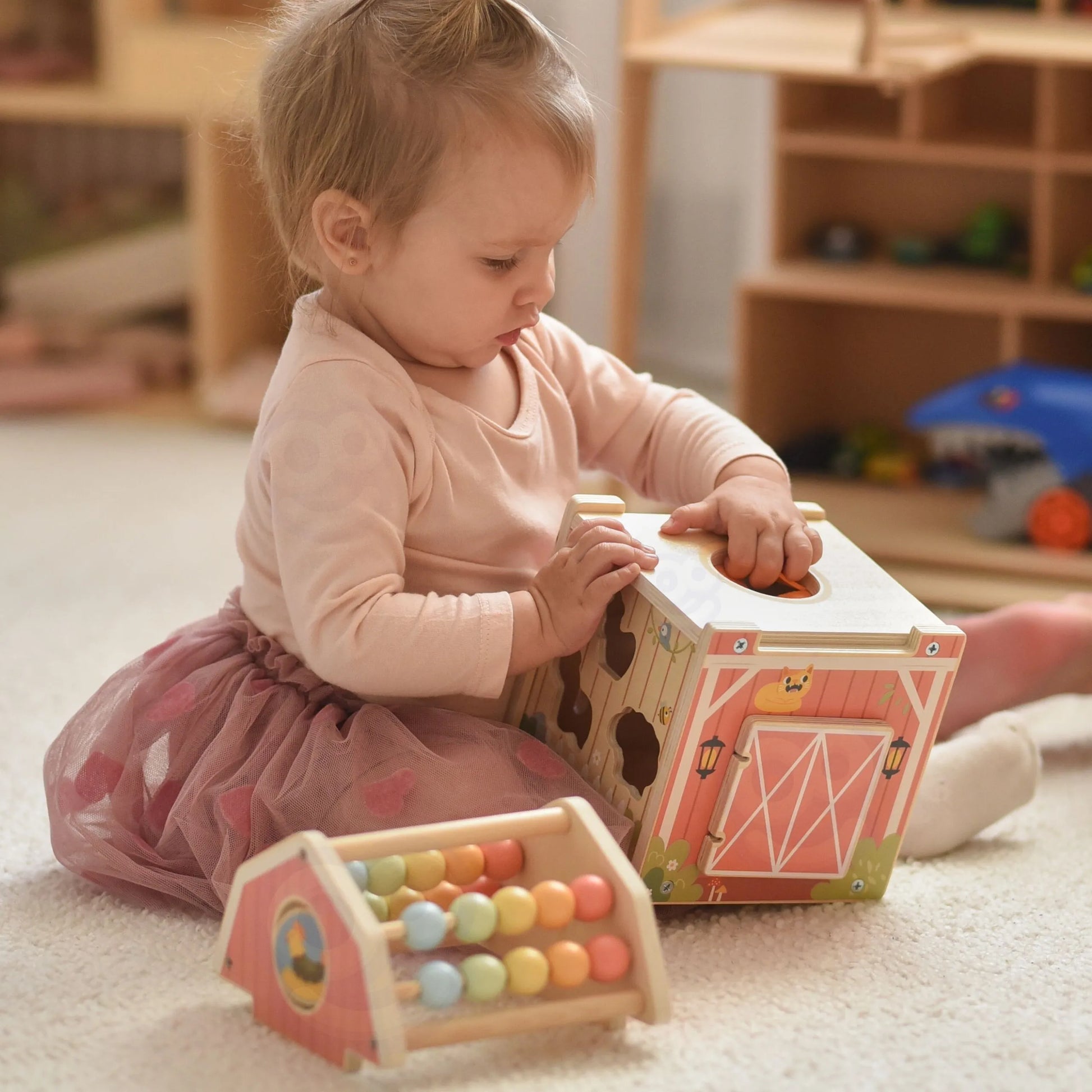 Tooky Toy medinė fermos aktyvumo stotelė