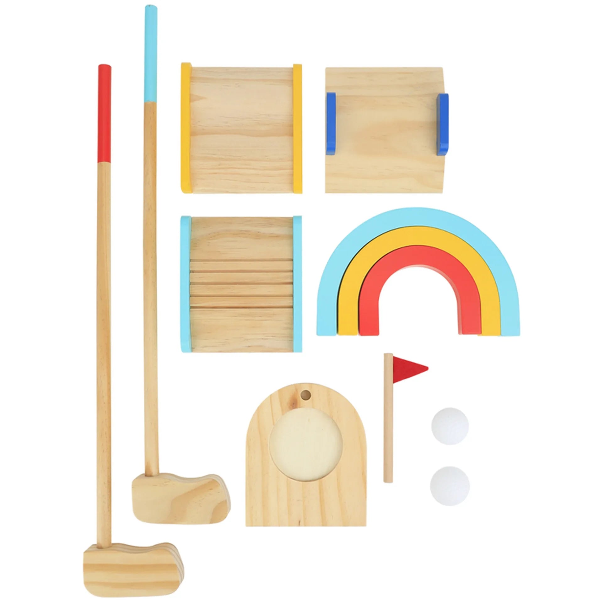 Tooky Toy medinis golfo rinkinys 2 žaidėjams – 13 el.