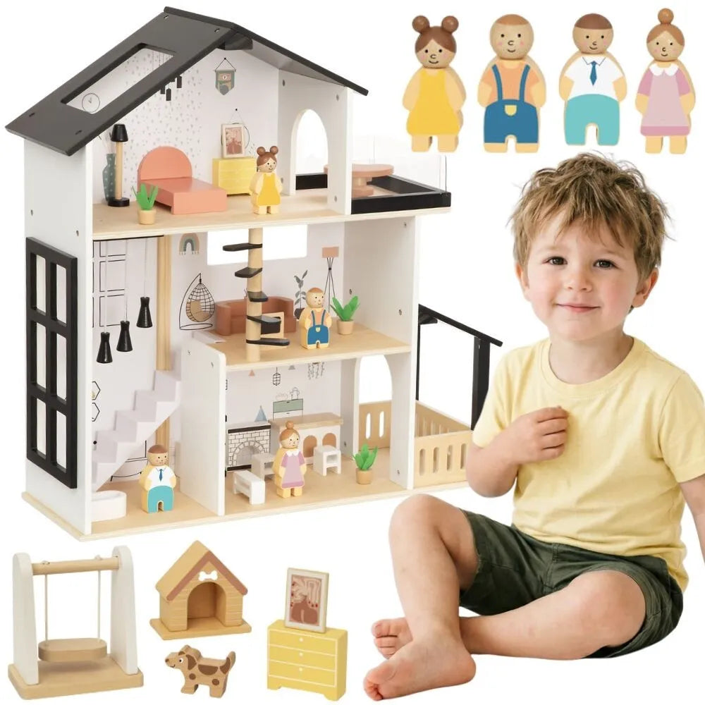 „TOOKY TOY“ medinis lėlių namas