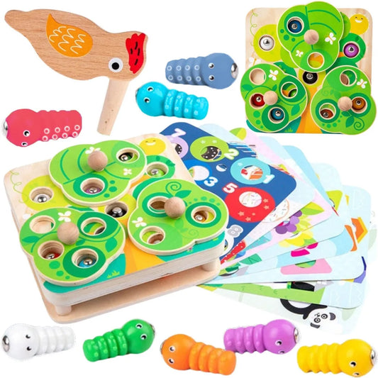 Tooky Toy medinis magnetinis žaidimas „Vikšrų gaudynės“