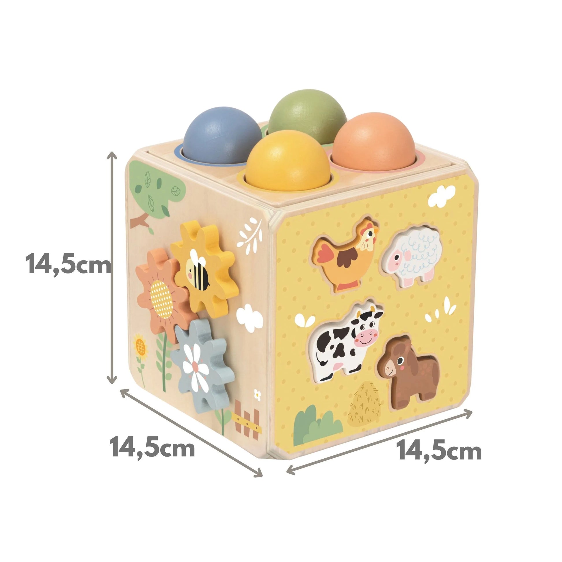 „TOOKY TOY“ medinis pavasario edukacinis kubas 5-in-1.