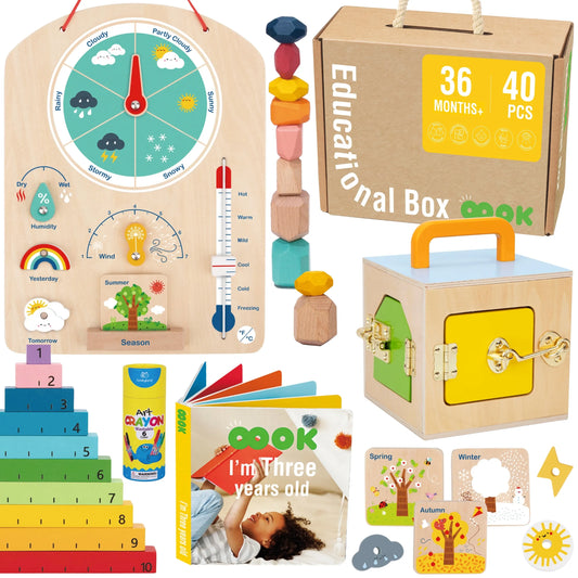 Tooky Toy Montessori edukacinė dėžutė 6in1 3+