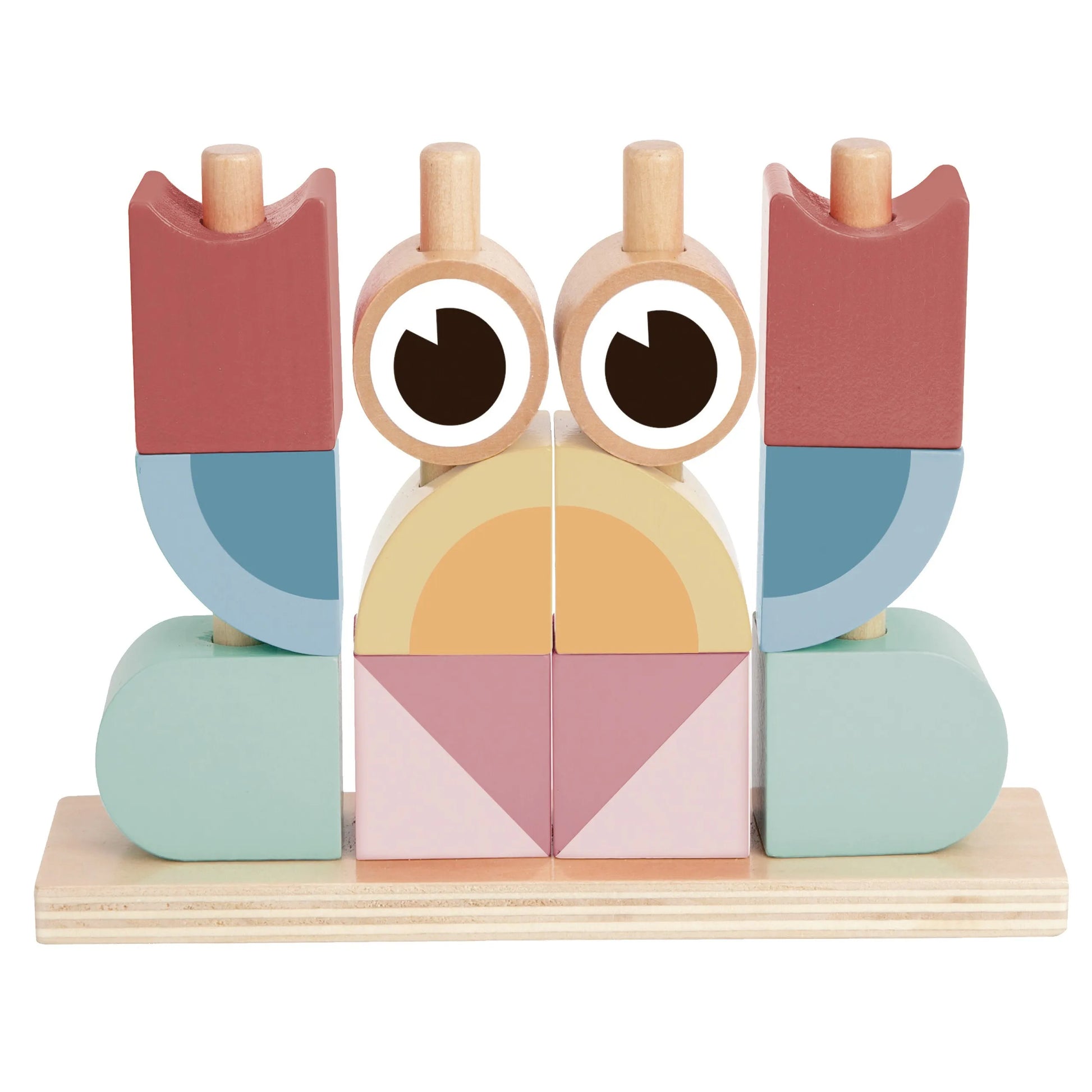 Tooky Toy Montessori medinė rūšiavimo dėlionė „Krabas“ – spalvoti stulpeliai