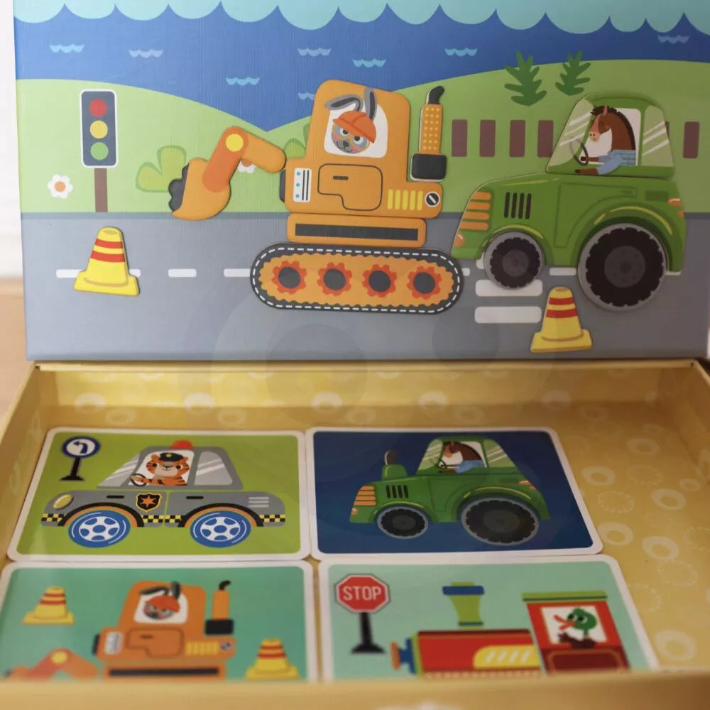 Montessori mokomoji galvosūkio magnetinė dėžutė vaikams TOOKY TOY 80 el.