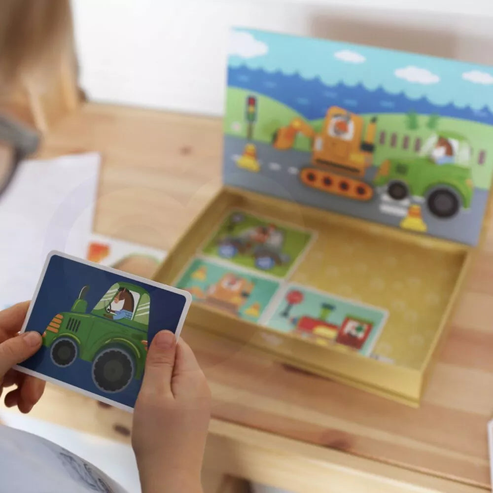 Montessori mokomoji galvosūkio magnetinė dėžutė vaikams TOOKY TOY 80 el.