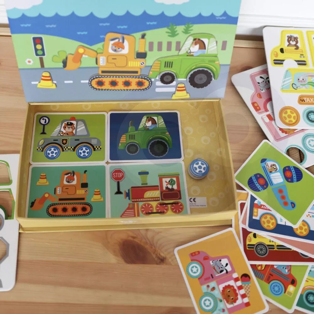 Montessori mokomoji galvosūkio magnetinė dėžutė vaikams TOOKY TOY 80 el.