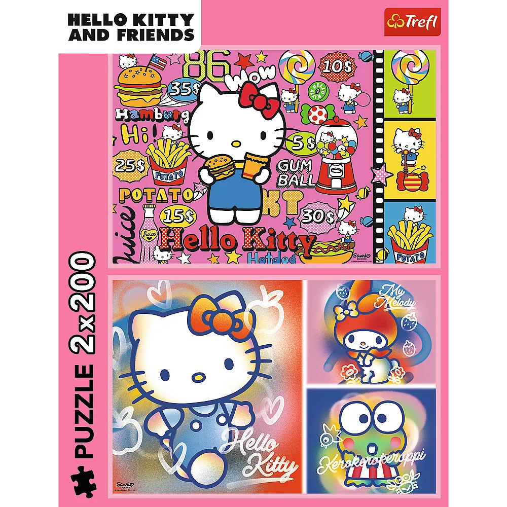 Trefl „Hello Kitty ir draugai“ – 2×200 det. dėlionės