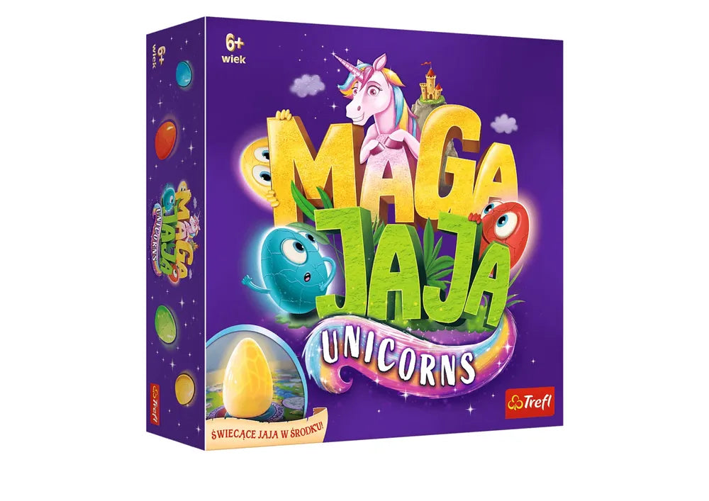 Trefl Magajaja Unicorn – šviečiantys kiaušiniai, atminties ir strategijos žaidimas