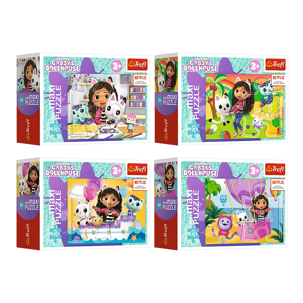 Trefl miniMaxi dėlionė „Colorful Day with Gabby“ – 20 detalių