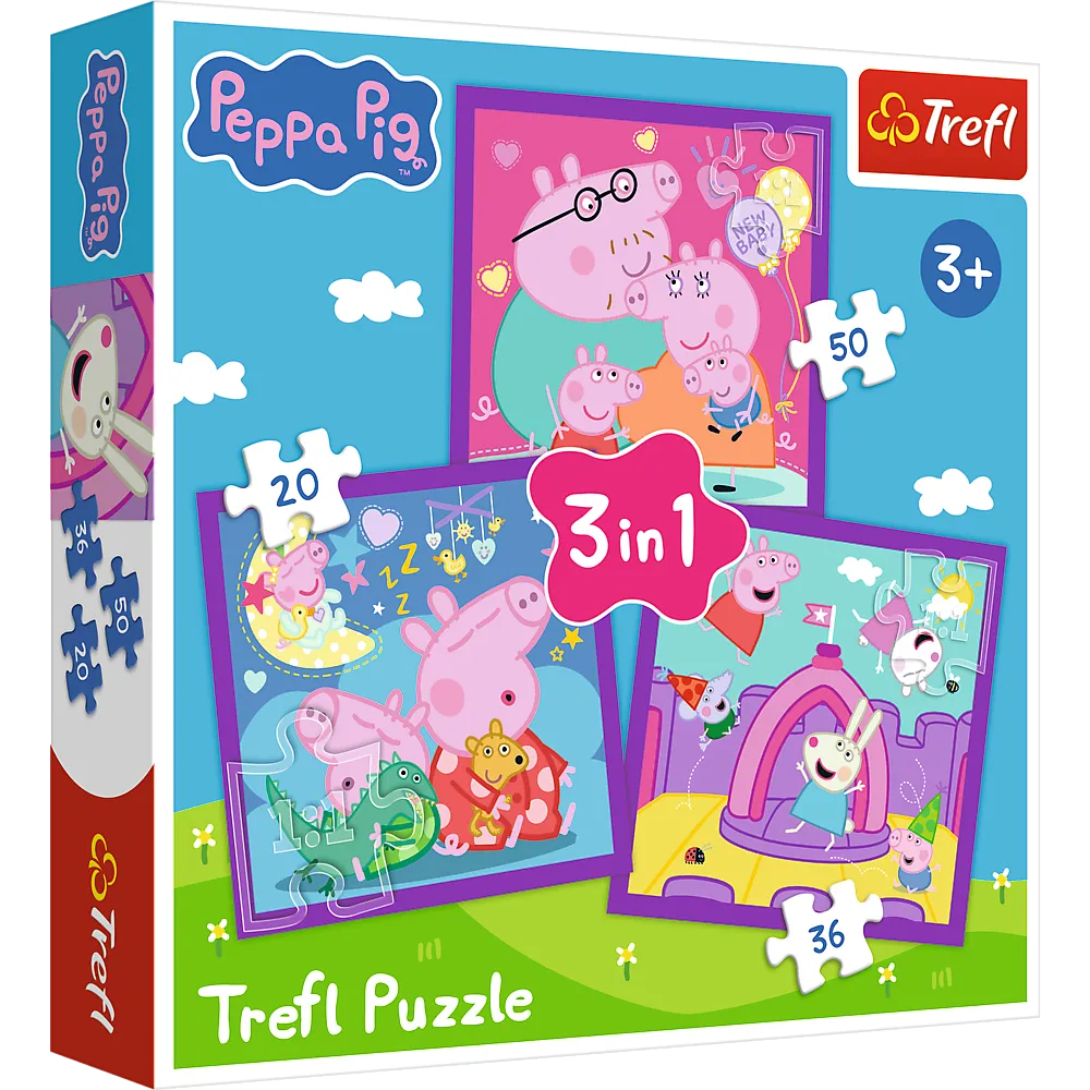 Trefl „Peppos įpročiai“ – 3in1 dėlionė
