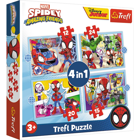Trefl „Spidey komanda“ – 4in1 dėlionės