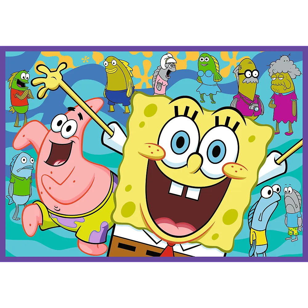 Trefl „SpongeBob pašėlęs pasaulis“ – 4×250 det. dėlionės
