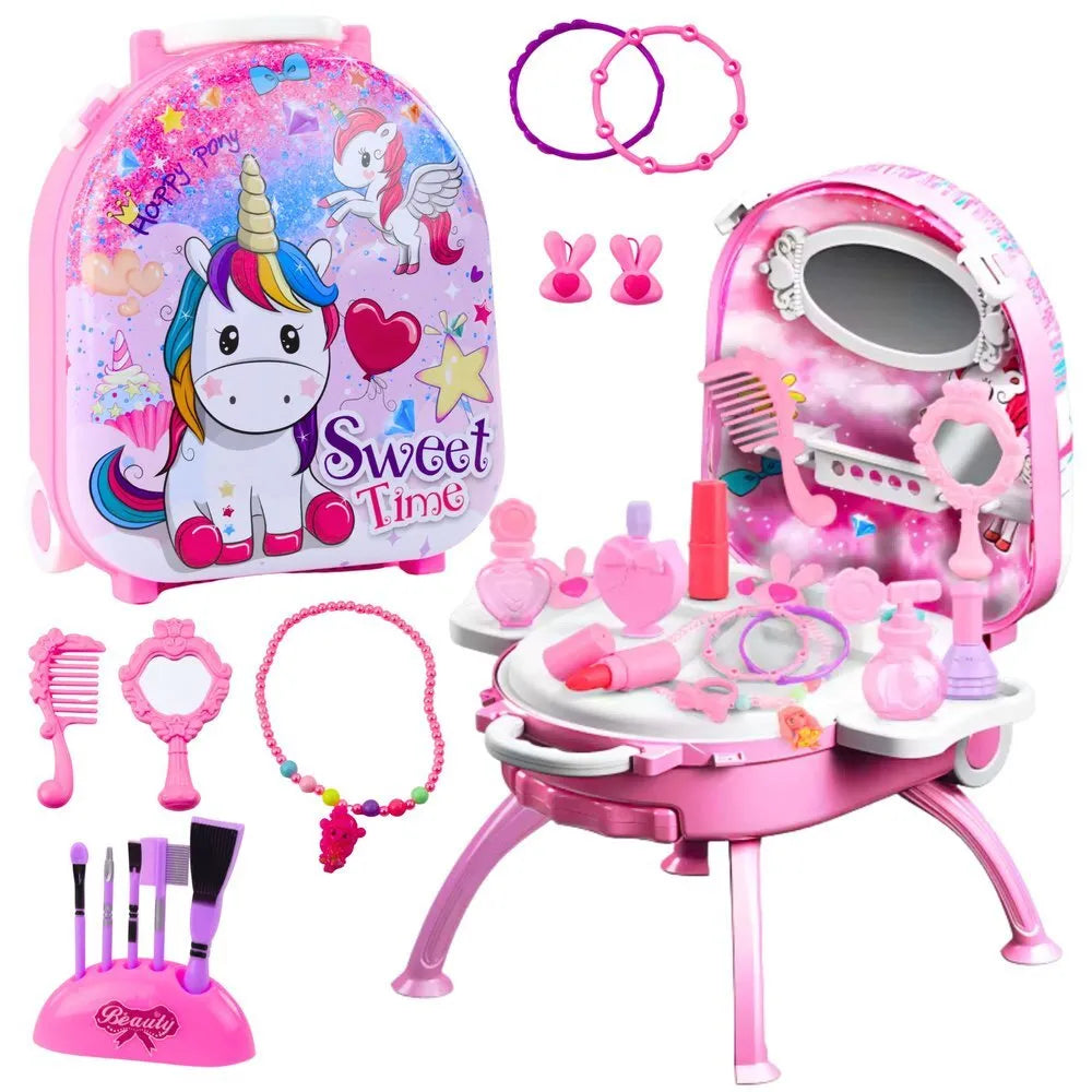 Unicorn 2in1 grožio staliukas lagamine