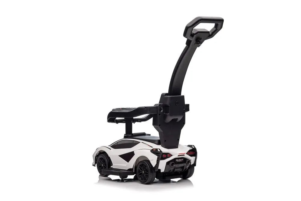 Vaikiška stumiama mašinėlė Lamborghini QLS‑996T – balta