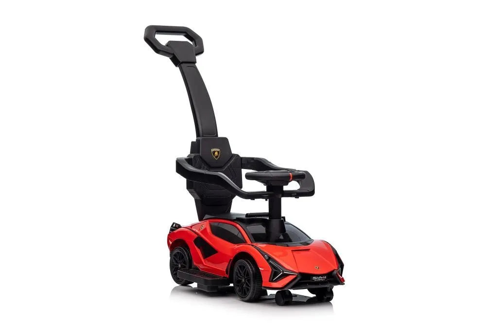 Vaikiška stumiama mašinėlė Lamborghini QLS‑996T – raudona