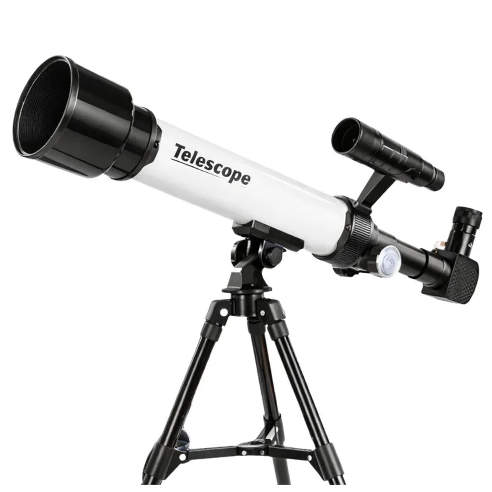 Vaikiškas astronominis teleskopas su laikikliu
