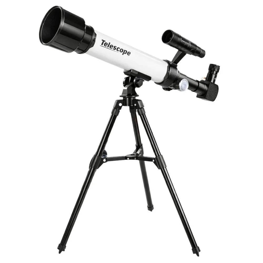 Vaikiškas astronominis teleskopas su laikikliu