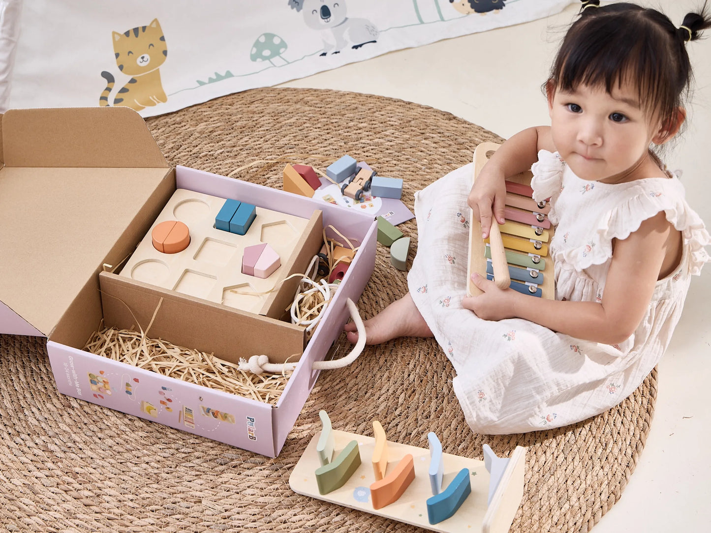 Viga Colour Crafters Box (18–24 mėn.) – spalvų, garsų ir formų atradimų rinkinys