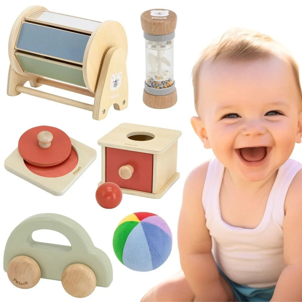 Viga Educational Box (6–12 mėn.) – pirmieji atradimai per judesį, garsą ir spalvas