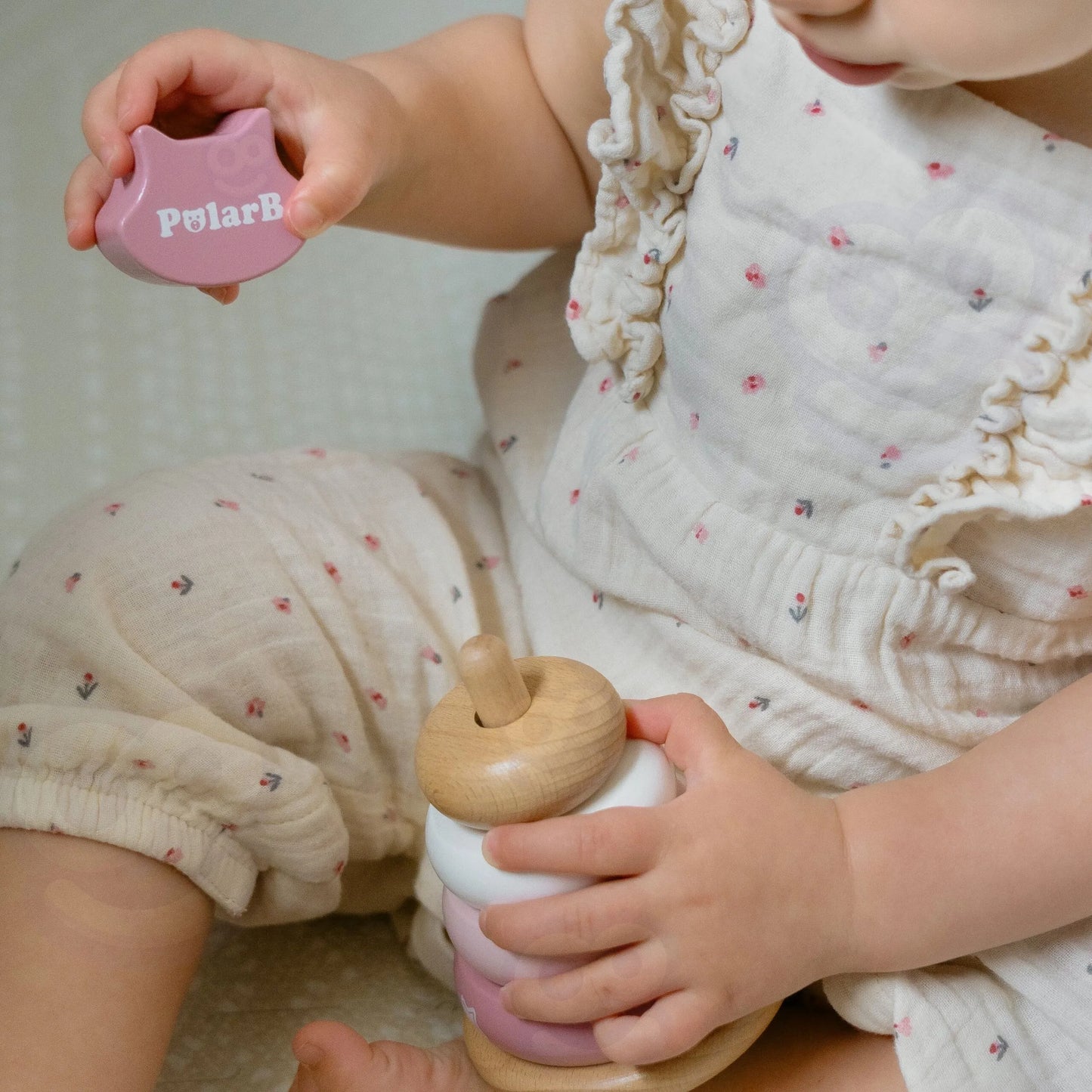 Viga medinė edukacinė piramidė–lapiukas