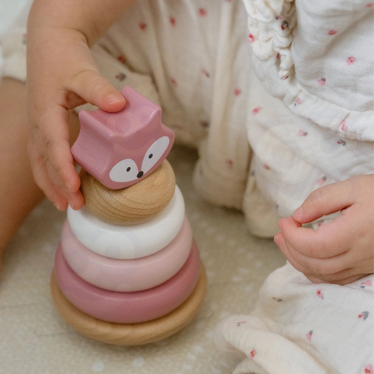 Viga medinė edukacinė piramidė–lapiukas