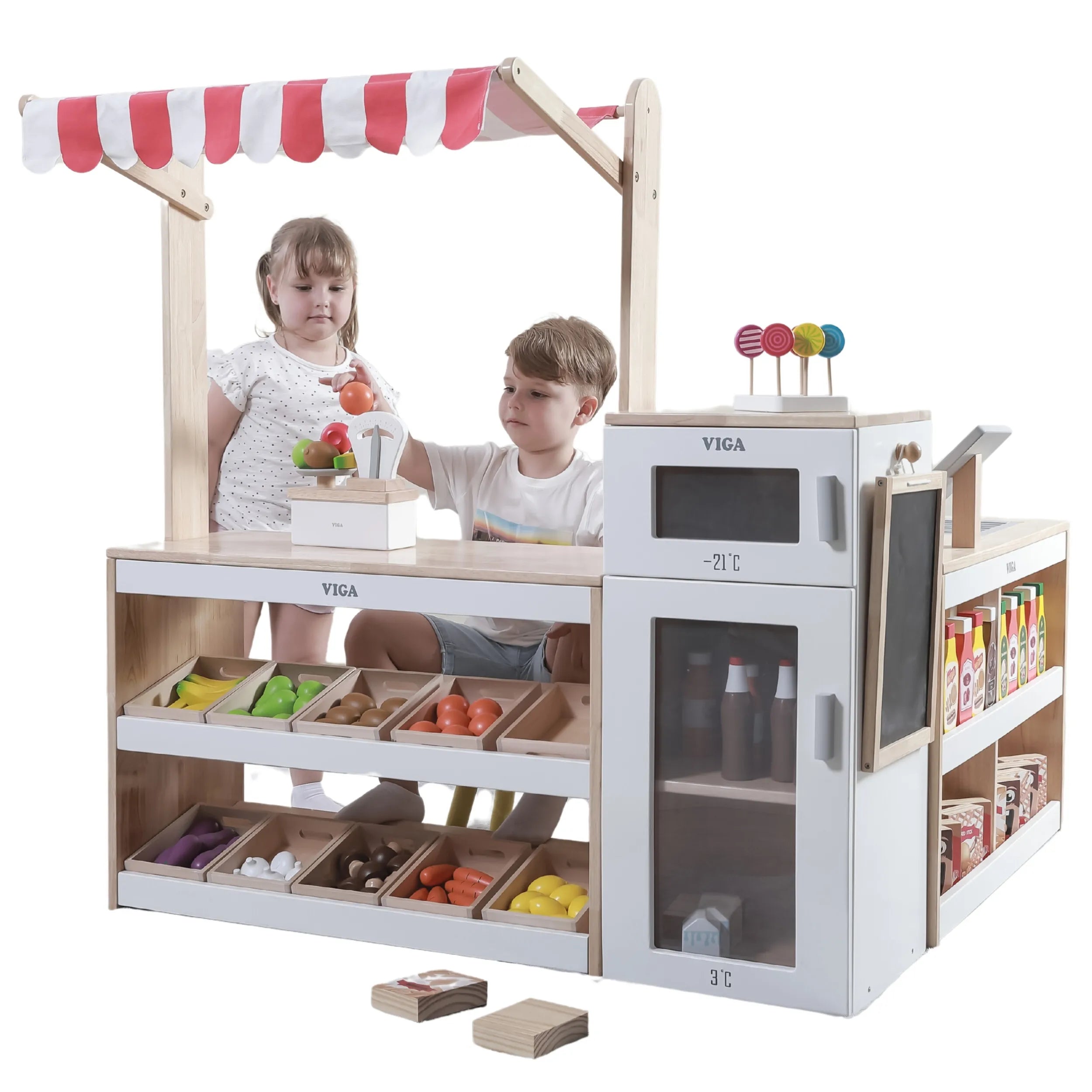 „VIGA“ medinis parduotuvės / prekybos kiosko rinkinys XXL
