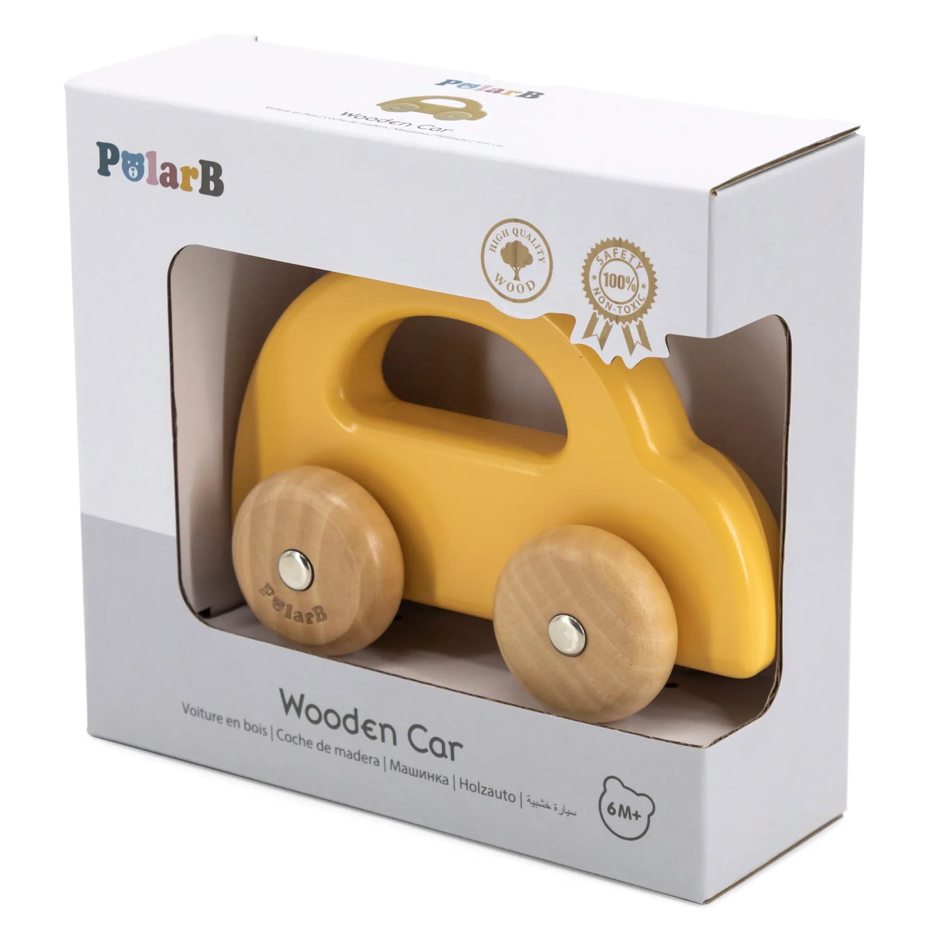 Viga medinis stumdomas automobilis – pirmasis mažylio transportas