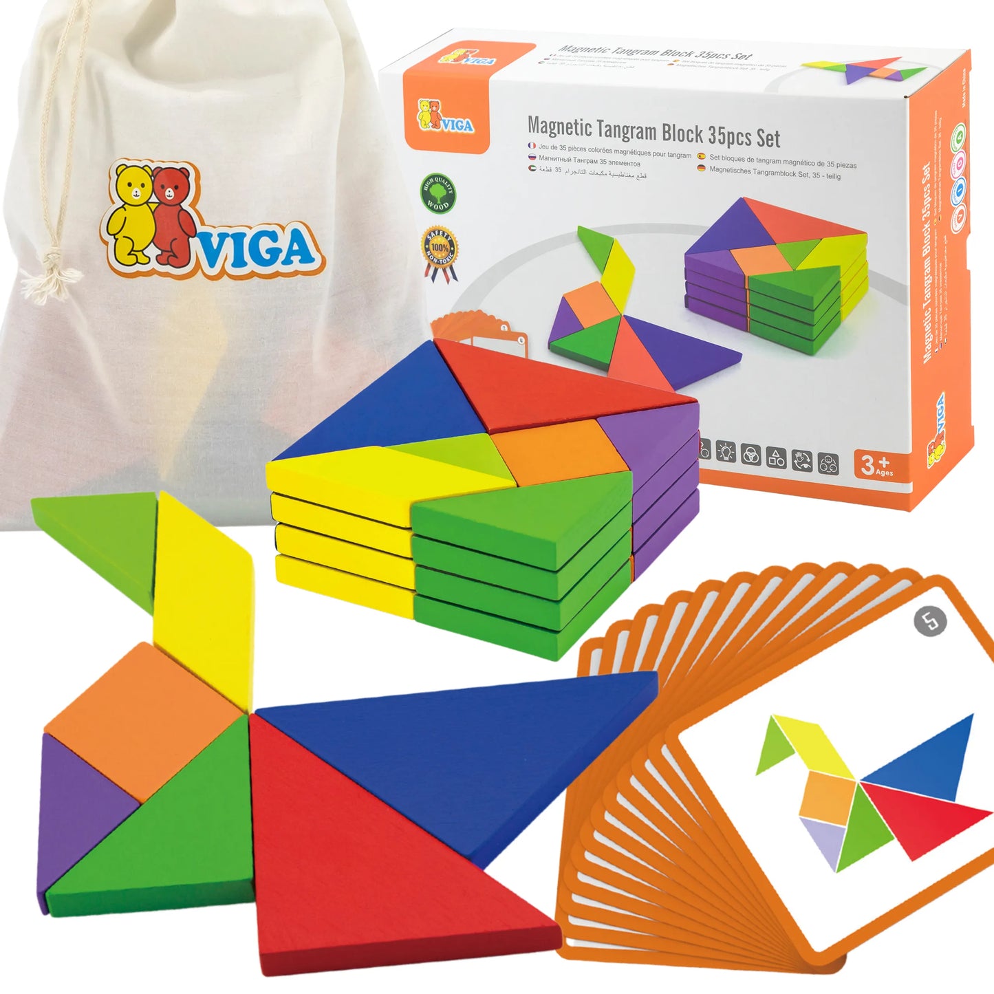VIGA medinis tangram loginis žaidimas (galvosūkis)