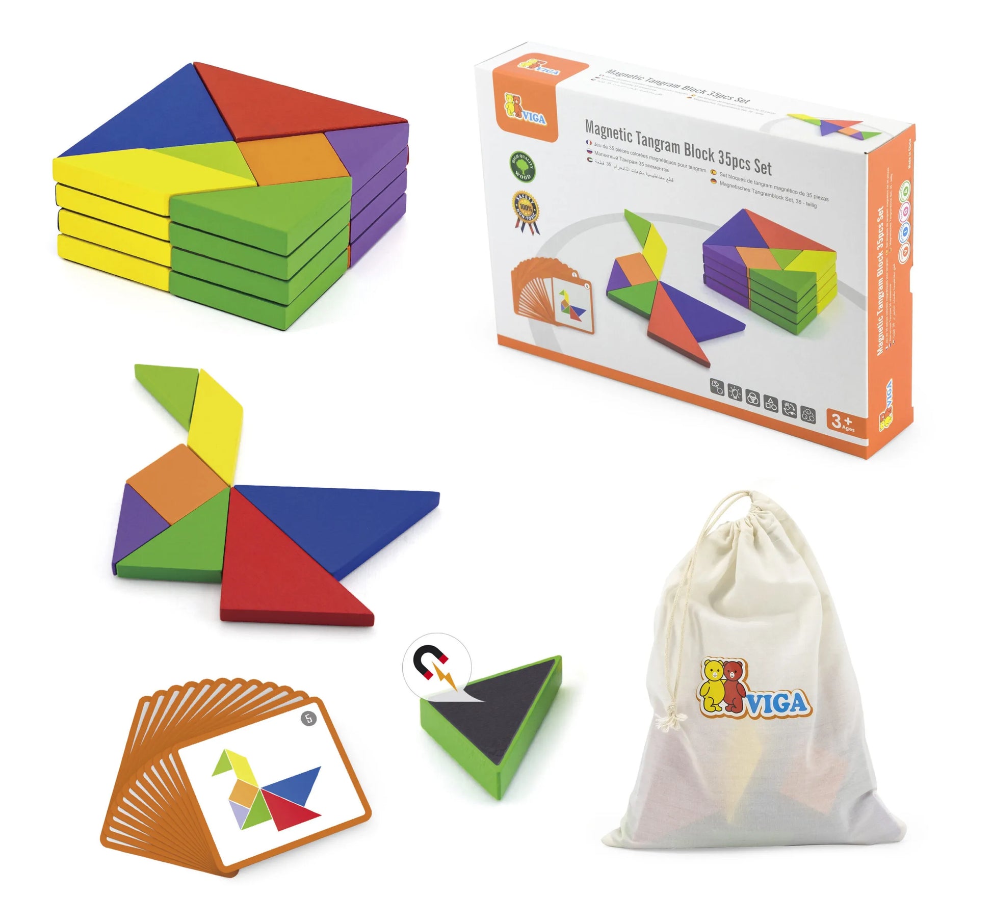 VIGA medinis tangram loginis žaidimas (galvosūkis)