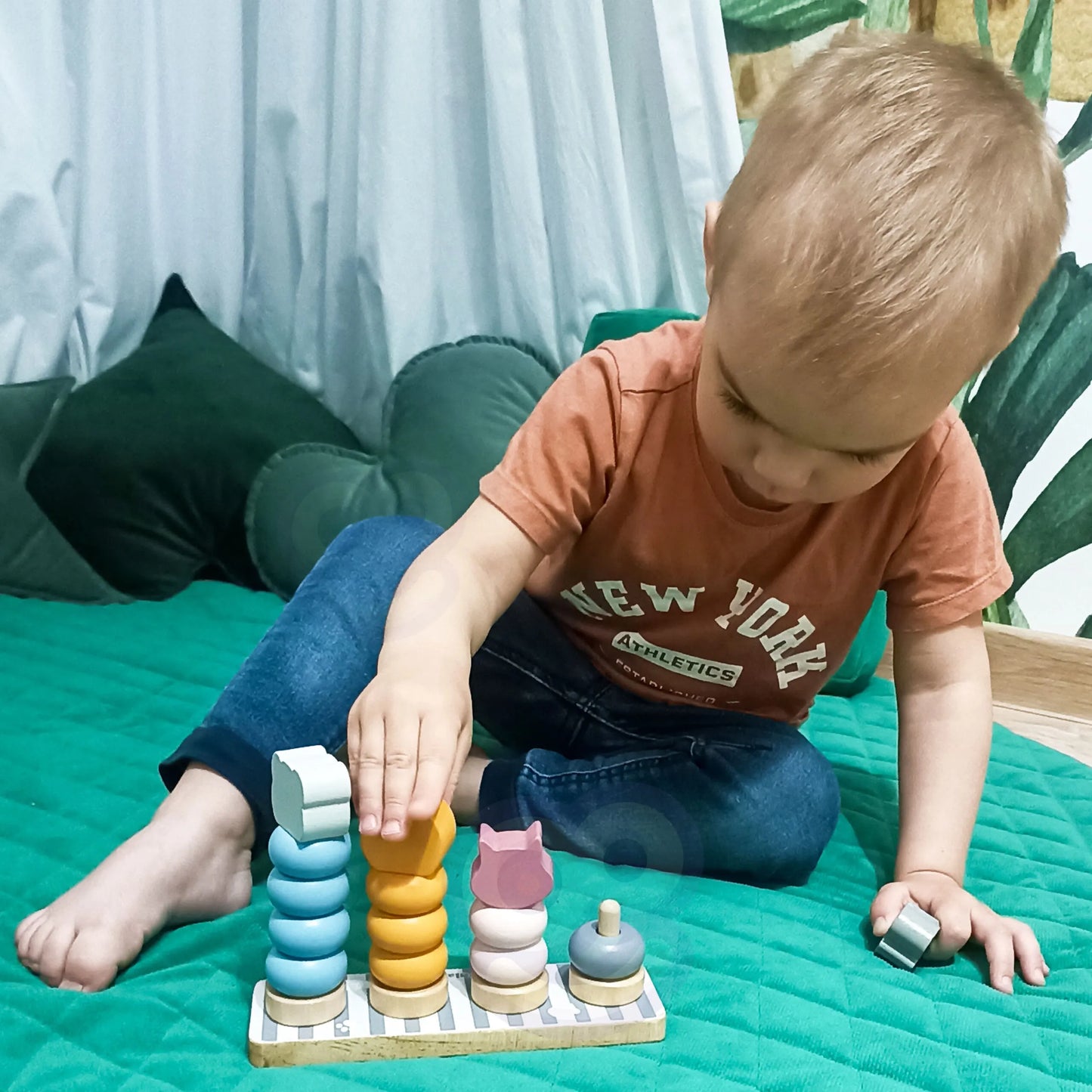 VIGA PolarB medinė edukacinė dėlionė su Montessori gyvūnais