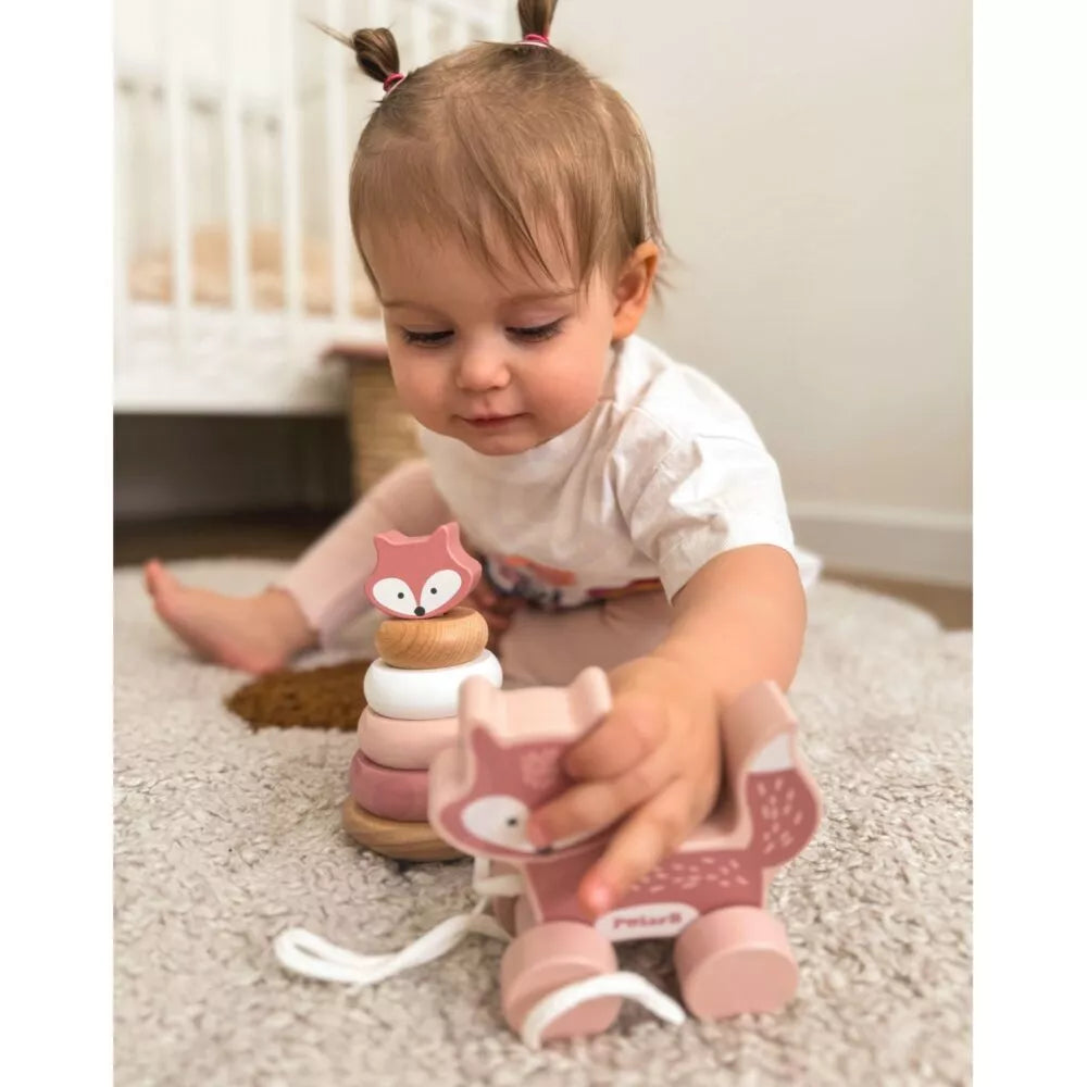 VIGA PolarB rinkinys, medinė lapės piramidė + lapė traukimui