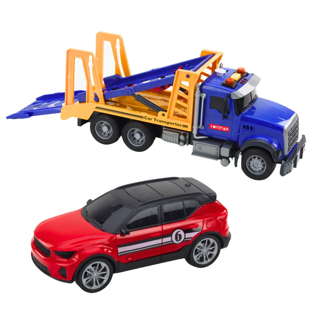 Vilkikas su tralu ir automobiliu 30 cm