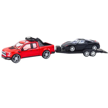 Visureigio rinkinys su priekaba ir sportiniu automobiliu