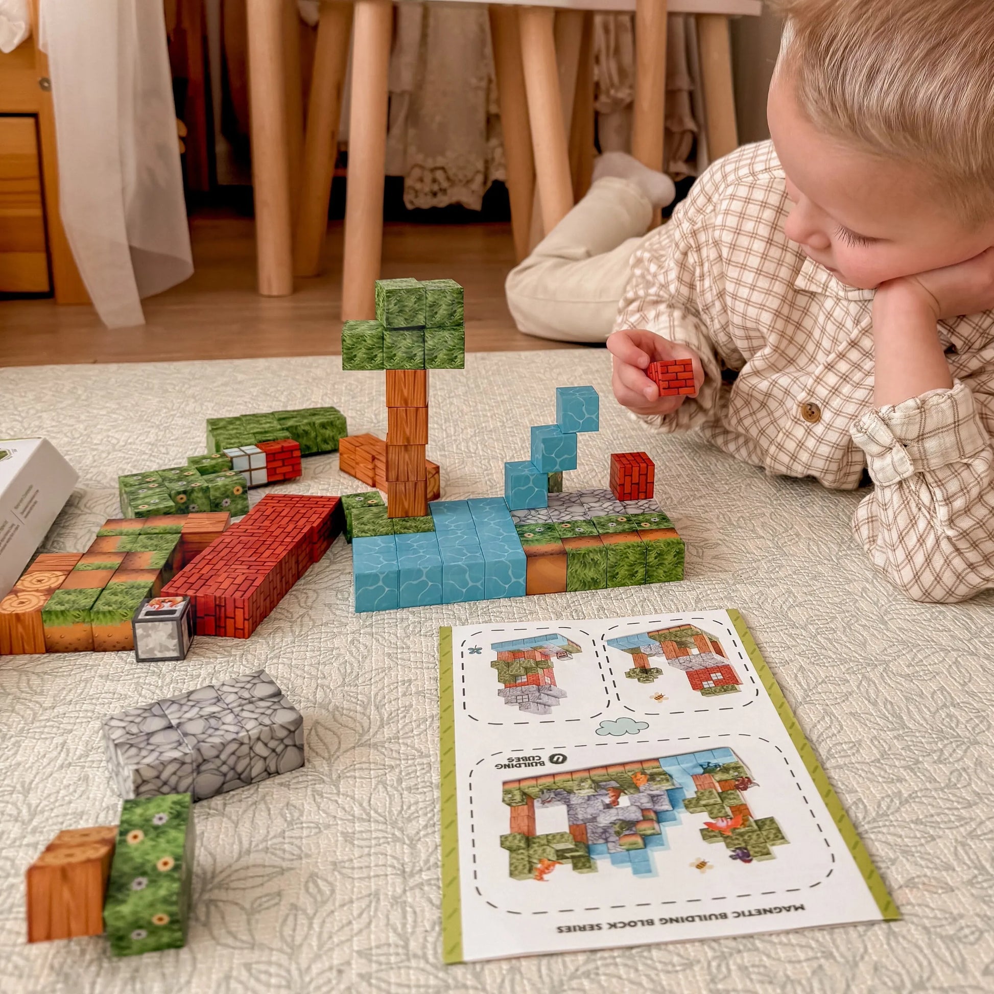 Woopie 108 dalių magnetinės kaladėlės – gamtos tematikos rinkinys
