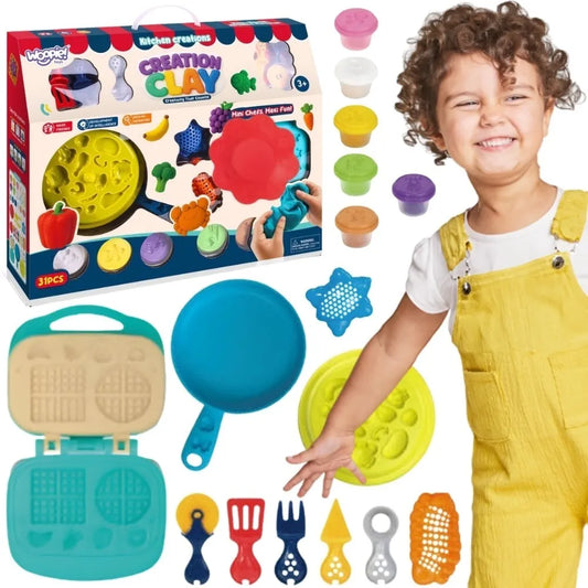 Woopie 31 dalių kurybinis kulinarinis plastilino rinkinys