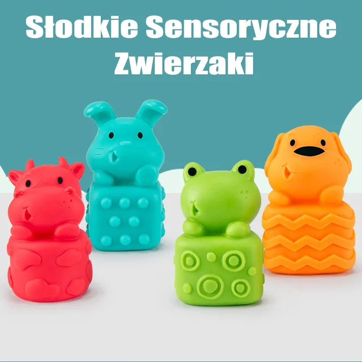 Woopie Baby 20 dalių minkštų sensorinių kaladėlių rinkinys