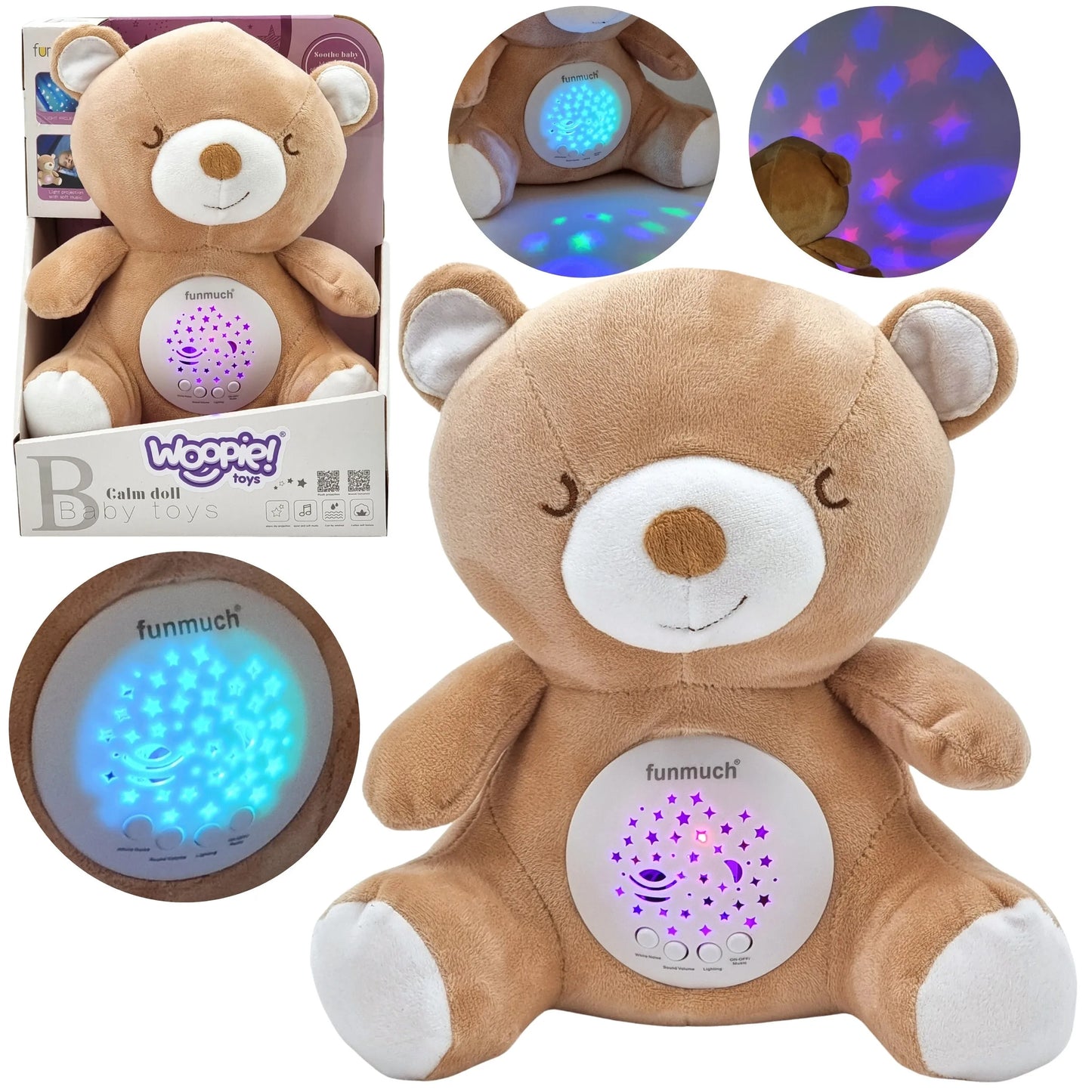 WOOPIE BABY 2in1 muzikinis migdukas kūdikiams su 10 lopšinių