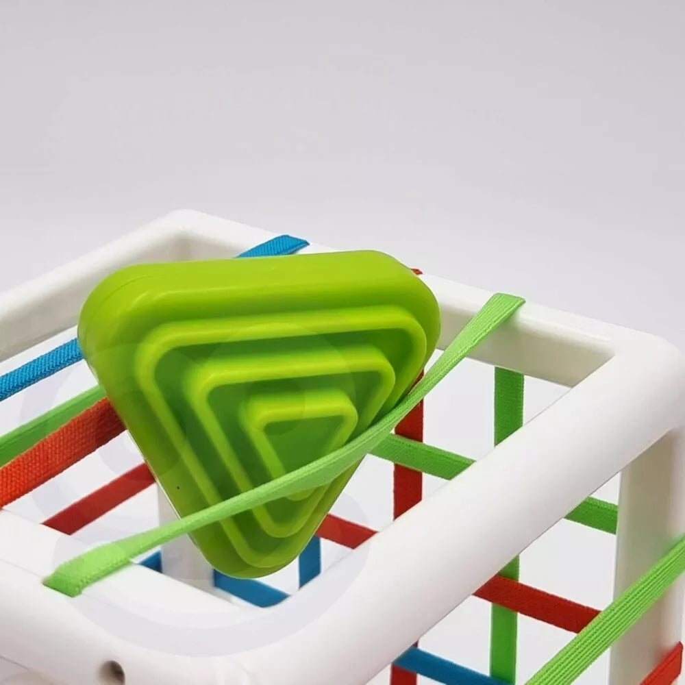 Lankstus sensorinis kubelių rūšiuotojas Vaikams Spalvingos formos 11 vnt.