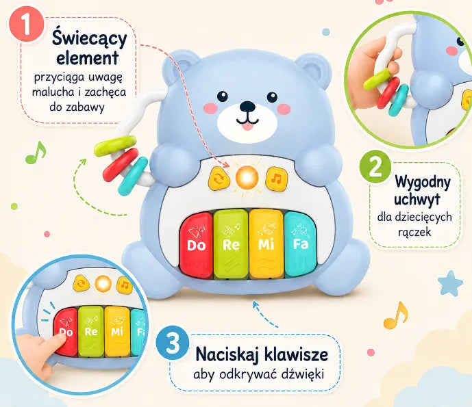 Woopie Baby interaktyvus muzikinis meškiukas