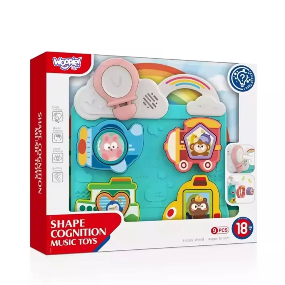 WOOPIE BABY interaktyvi transporto priemonių ir gyvūnų derinimo dėlionė, mėlyna